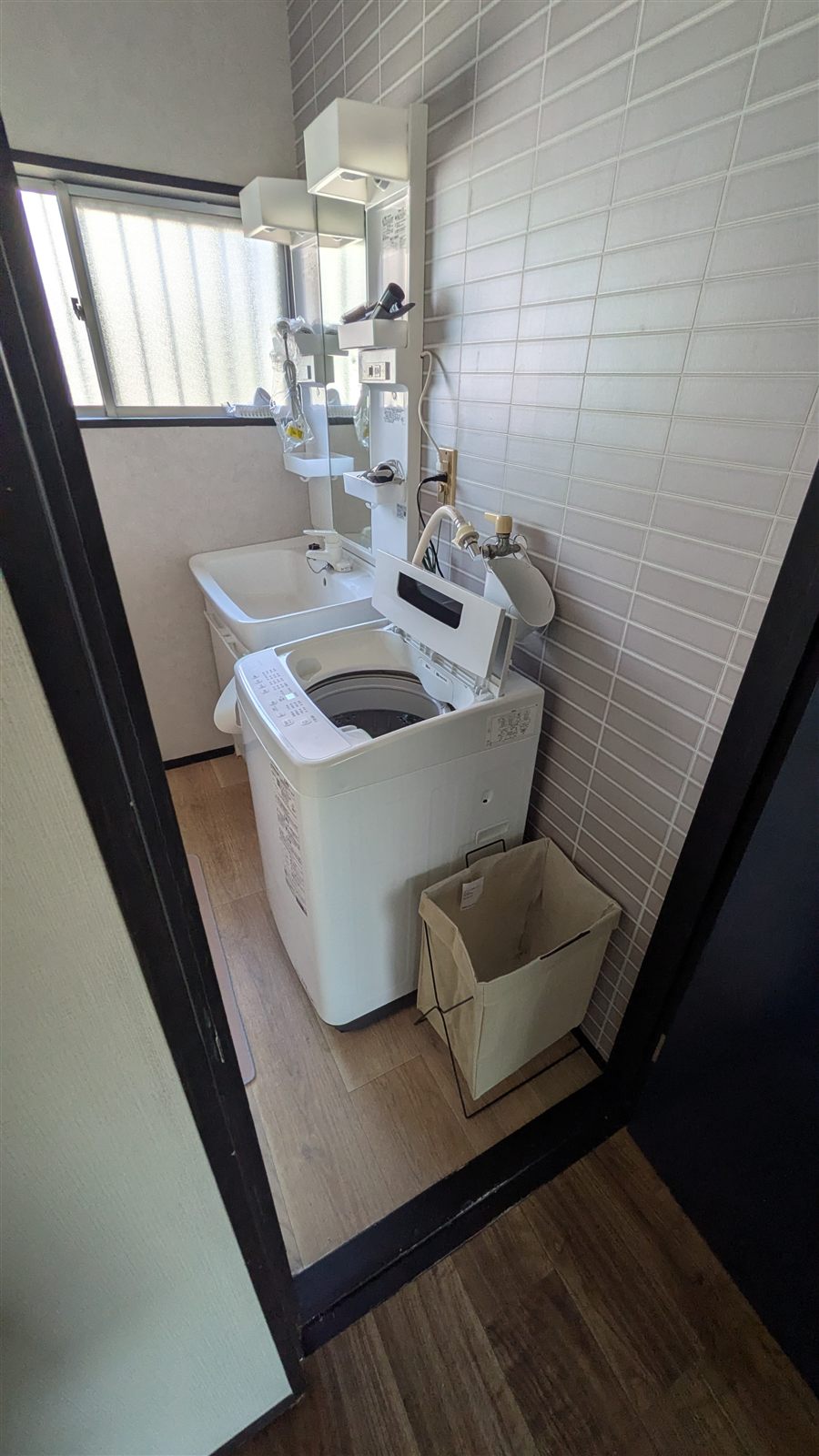 洗面所と洗濯機